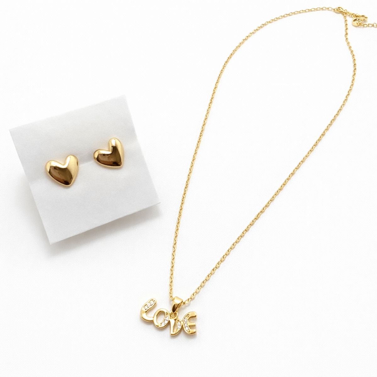 CHINA - Collar y aretes dorados de mujer baño de oro