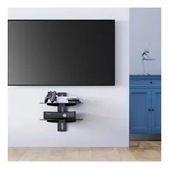 DINON - Soporte Flotante 2 Bandeja Equipos Audio-video-wifi Negro