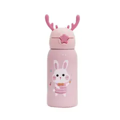 GENERICO - Botella De Agua Térmica Portatil 500ml Conejito Rosa Infantil