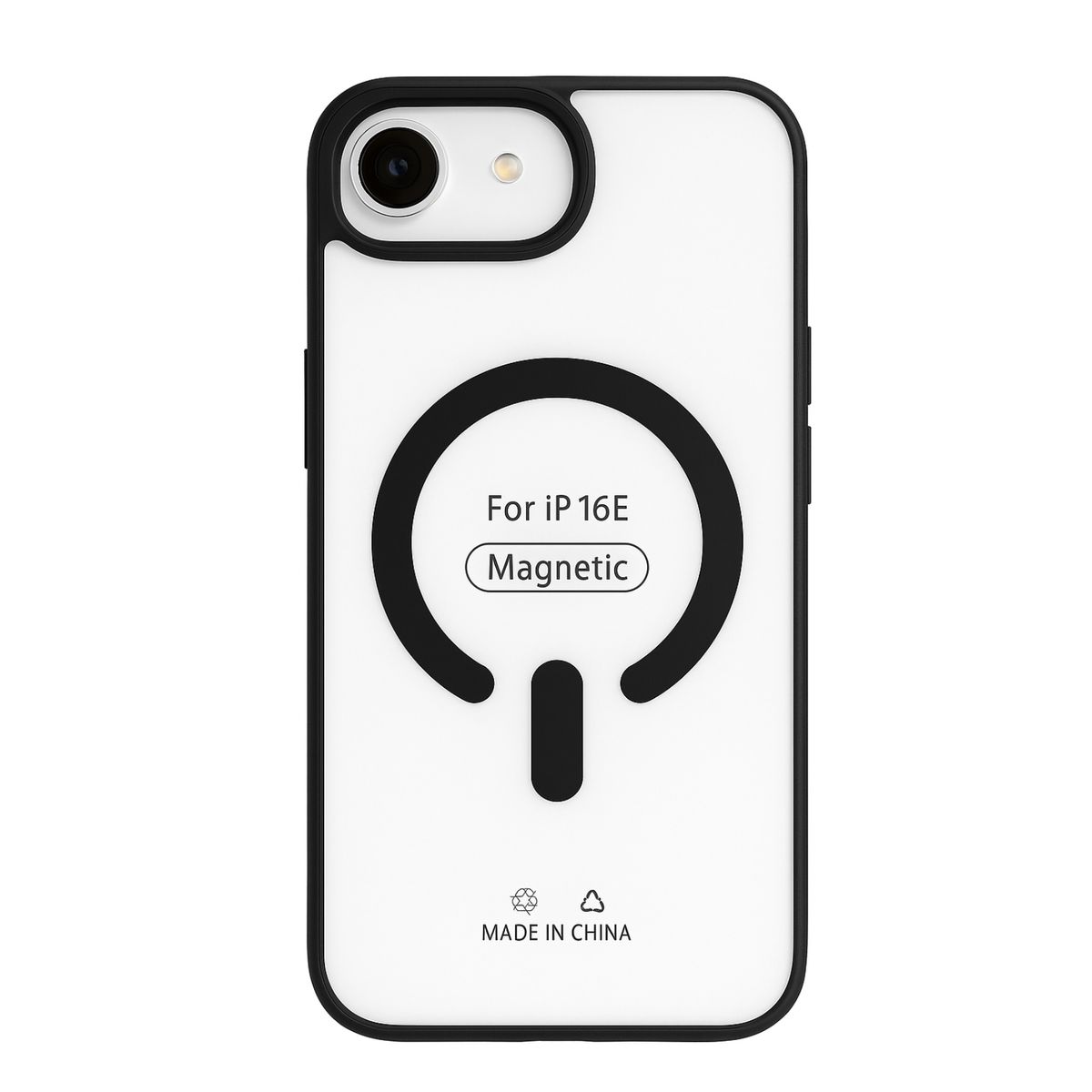 GENERICO - Carcasa Matte Compatible Con IPhone 16E Magsafe Negro