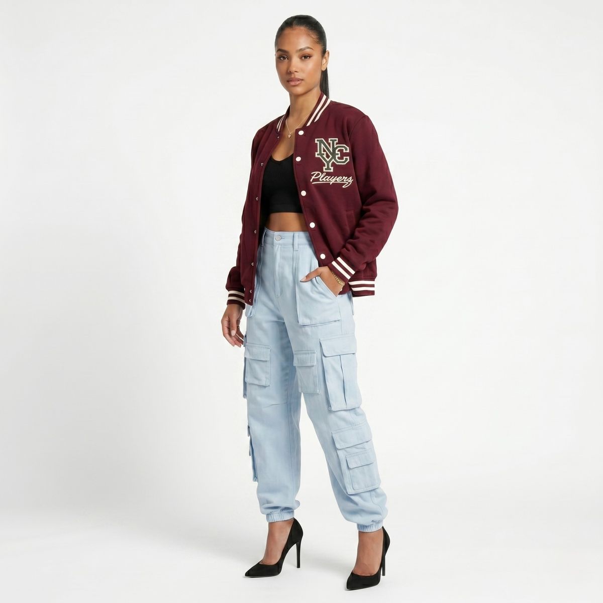 D'JOE - Polerón Universitario Forro Polar New Madrid Mujer