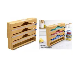 GENERICO - Organizadora De Madera Para Papel Aluminio 7.5x30x33.5cm 1pcs