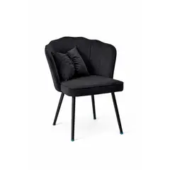 HABITA2 CHILE - Sitial Fancy Terciopelo Base Negra con Cojin