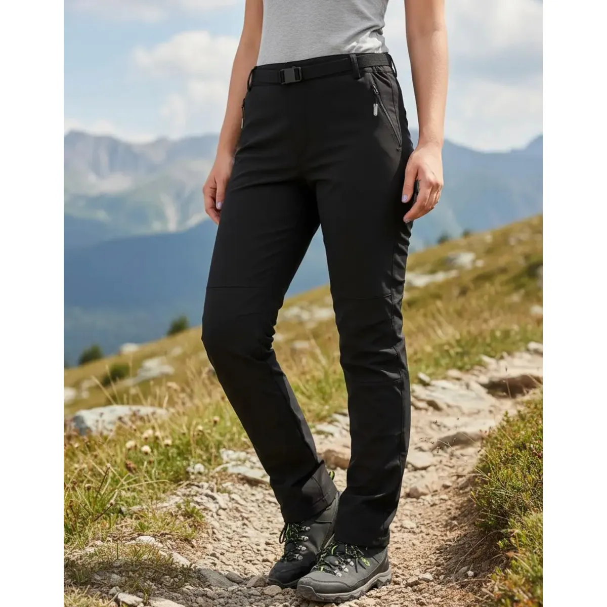 BLUE MOUNTAIN - Pantalón Softshell Mujer Premium Térmico Impermeable
