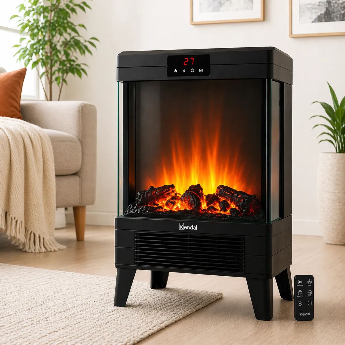 Chimenea Electrica Calefactor Kendal Kce-96s 1800w 20 Mts2, marca KENDAL - Foto Principal