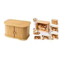 GENERICO - Organizadora Caja De Madera Para Pan 20x23x40cm 1PCS