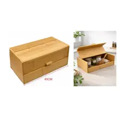 GENERICO - Organizadora Caja De Madera Para Pan 15x23x40cm 1PCS