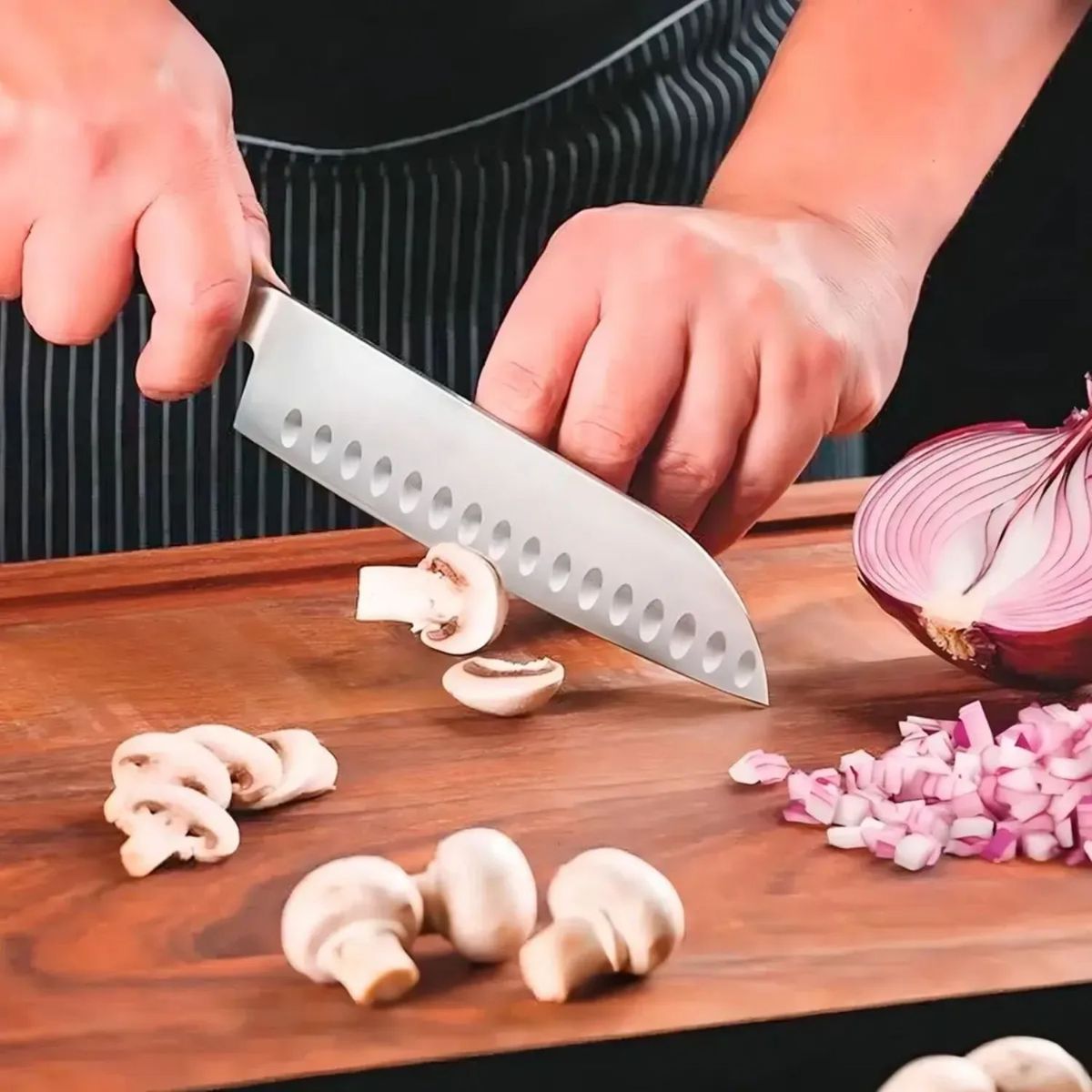 TRAMONTINA - Cuchillo Santoku Tramontina 7 Pulgadas Ultracorte Cocina