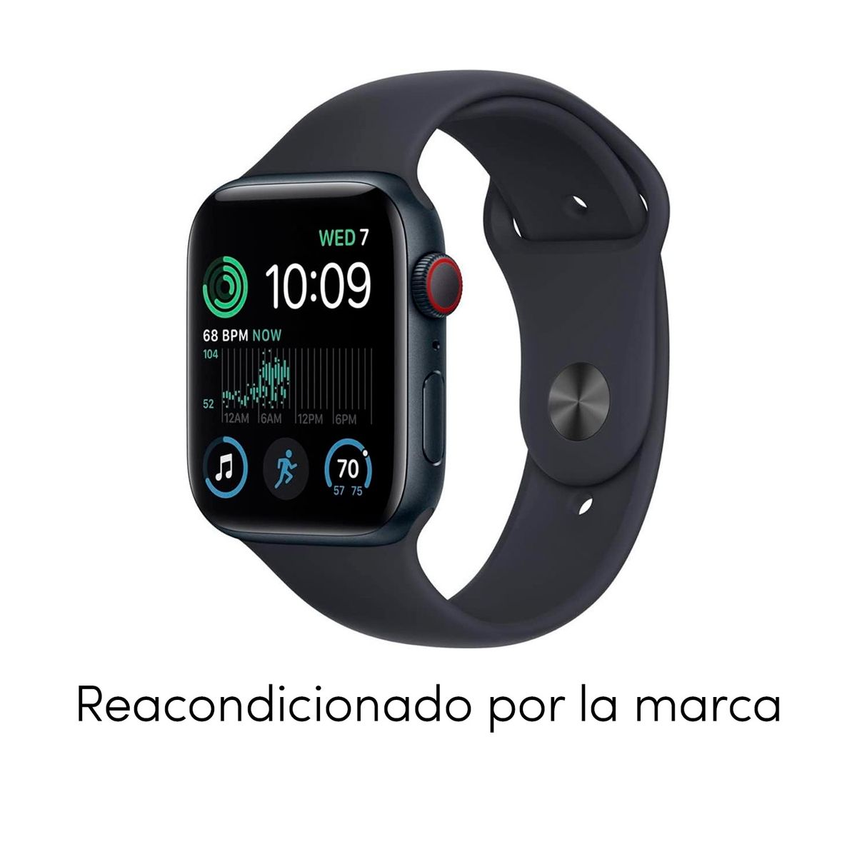 APPLE - Reloj Apple Watch SE 2nd Gen GPS 44mm Midnight Aluminum Case Midnight Sport Band