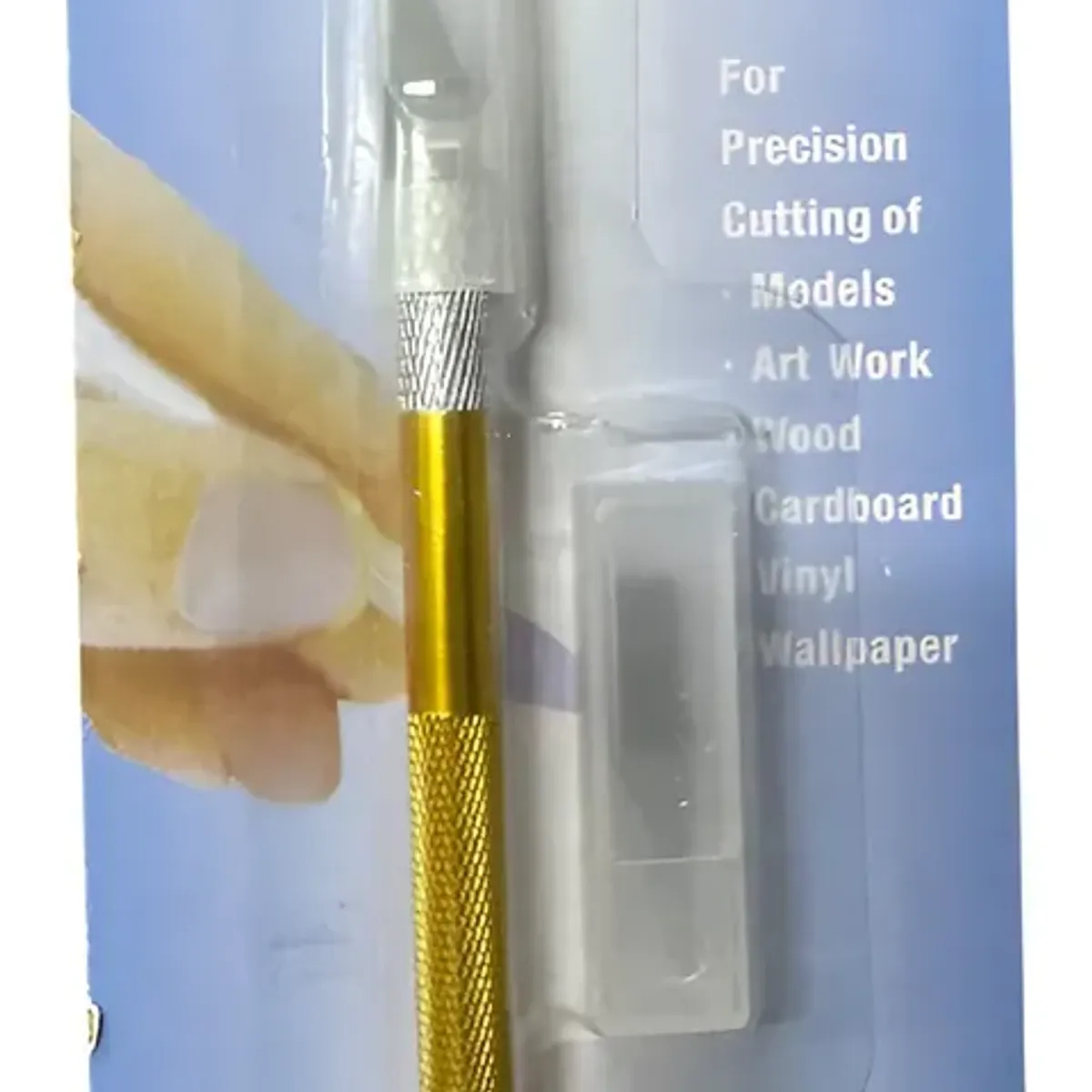 NEON - Lapiz De Cuchilla Bisturi Alta Precision + 5 Repuestos- Dorado