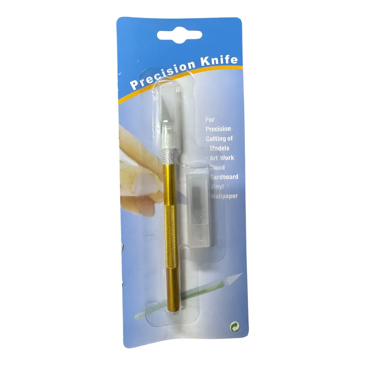 NEON - Lapiz De Cuchilla Bisturi Alta Precision + 5 Repuestos- Dorado