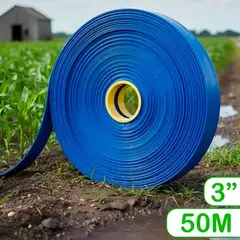 HOMEBRANDT - Manguera Plana Agua De 3 Pulgadas 4 Bar 50 Mtrs Tipo Bombero