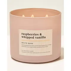 BATH & BODY WORKS - Vela Grande Bath and Body Works Raspberries & Whipped Vanilla