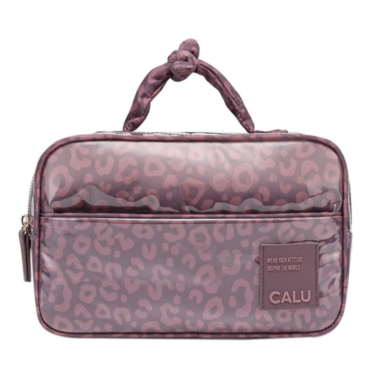 CALU - Neceser Organizador Vitto Animal Print Rosado Calu
