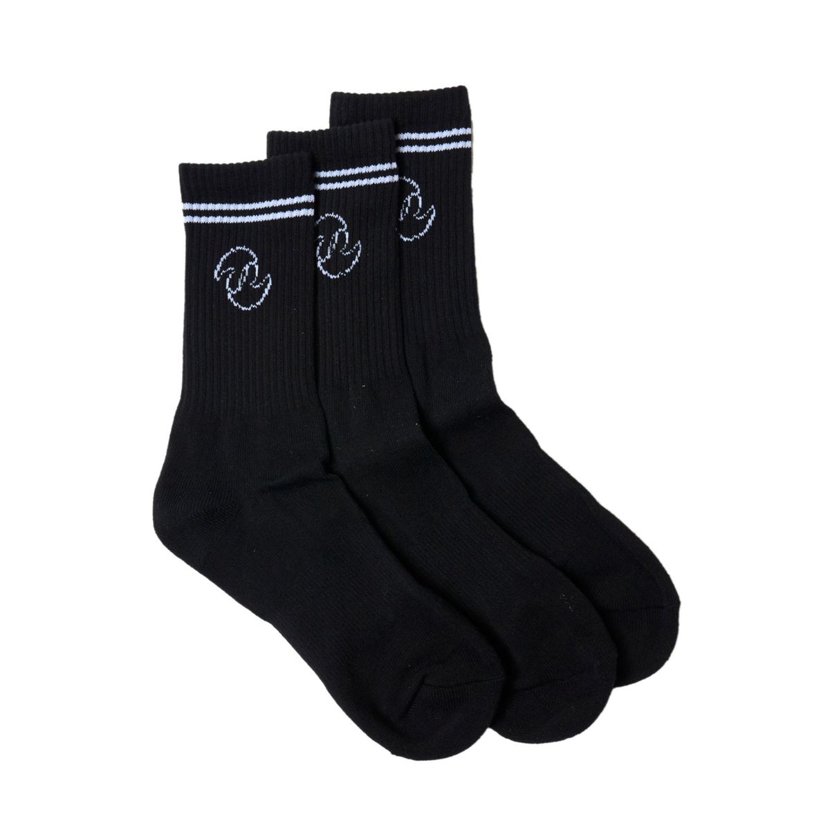 STOKED - Calcetines Unisex Tripack Long Negro Stoked