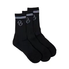 STOKED - Calcetines Unisex Tripack Long Negro