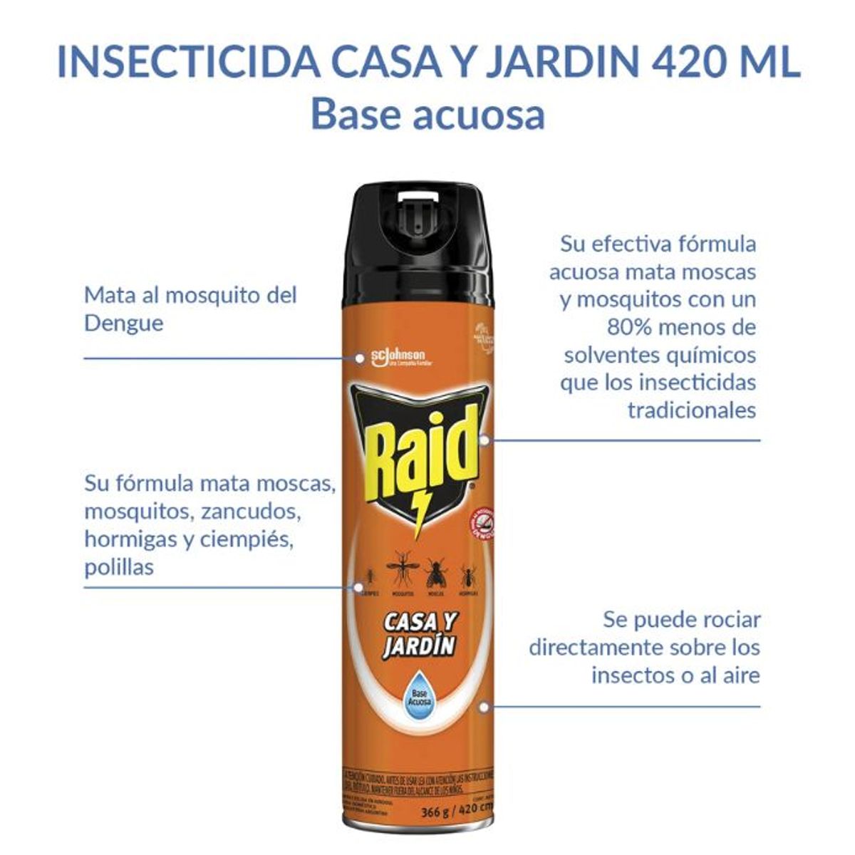 RAID - Raid Insecticida Casa Y Jardín 420cc