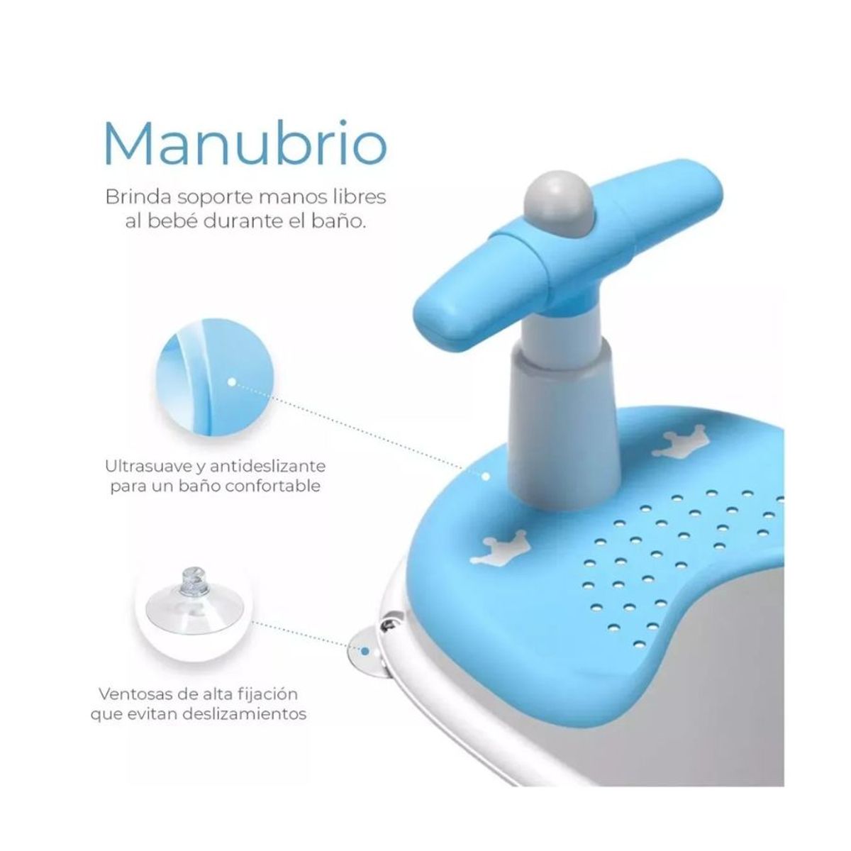 GENERICO - Silla De Ducha Para Bebes Azul