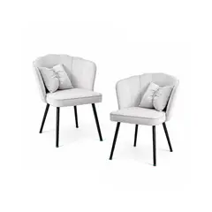 HABITA2 CHILE - Pack 2 Sitial Fancy Terciopelo Base Negra