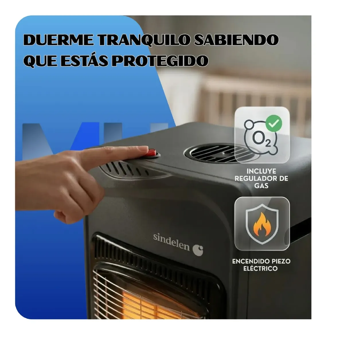 Estufa A Gas Infrarroja Sindelen Sr-5250ng Para Cilindro 5kg, marca SINDELEN - Foto 2