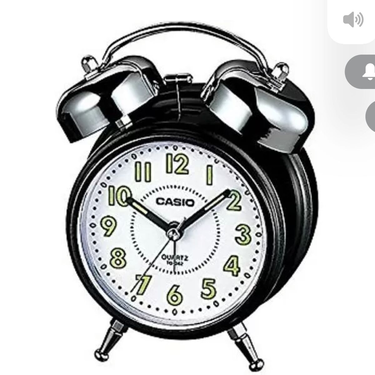 CASIO - RELOJ CASIO TQ362-1B DESPERTADOR  ANALOGO CAMPANILLA