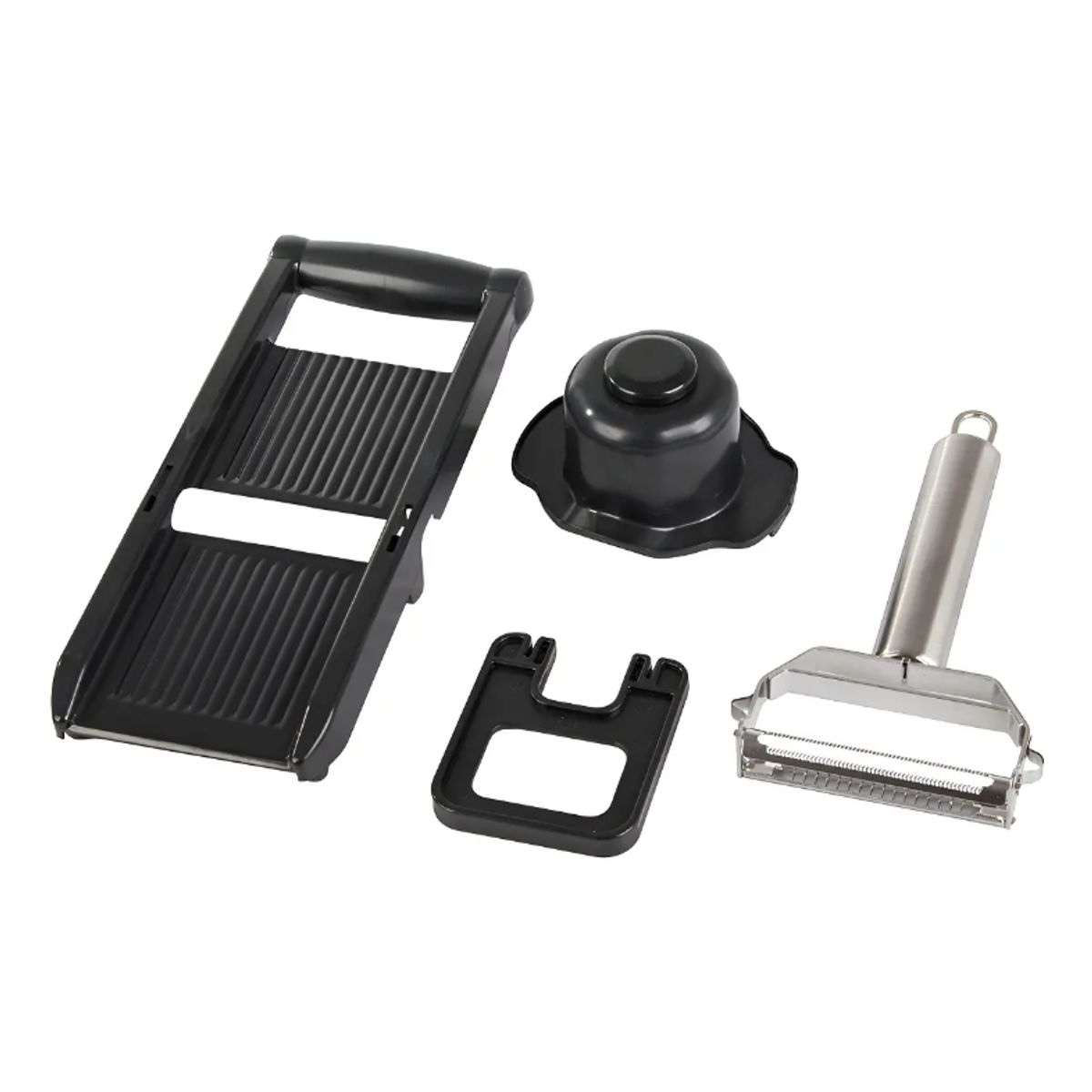 GENERICO - Rallador Mandolina Titan Peeler Pro 3 en 1 Pelador Triturador Negro