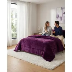 GENERICO - Cubrecamas Plush Con Chiporro Premium 2 Plazas