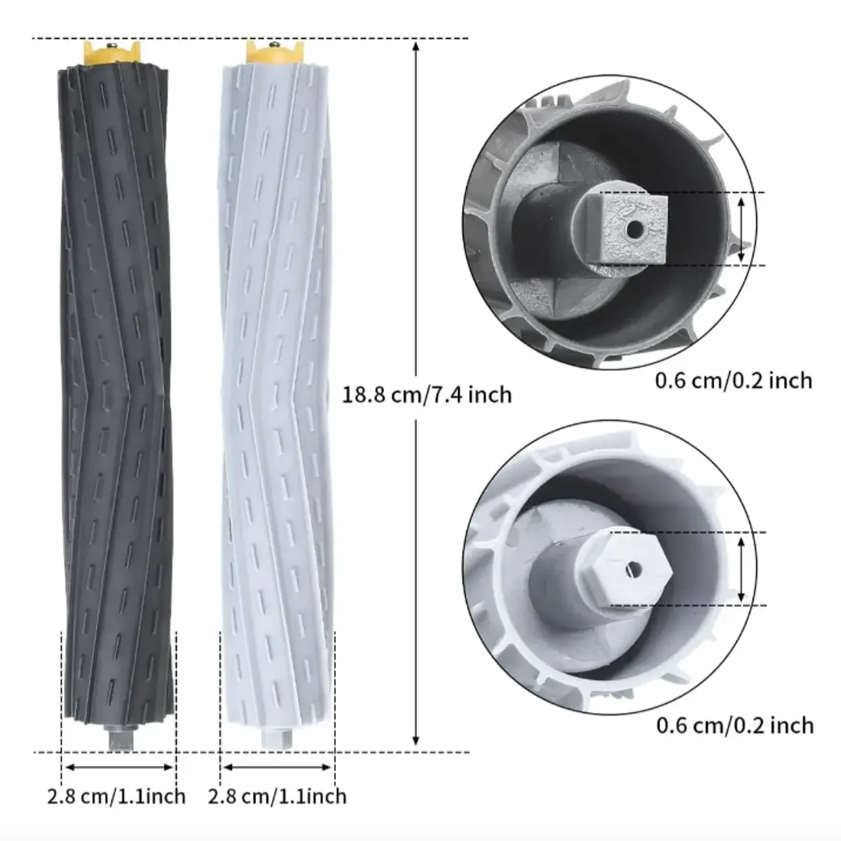 GENERICO - Kit Cepillo Rodillo par Para Irobot Roomba I7 I7+ E5 E6
