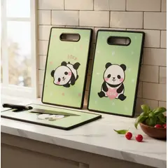GENERICO - Tabla De Picar Plástica Diseño Panda Kawaii Cocina 37x23cm