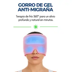 GENERICO - Gorro de Gel Antimigraña Terapia Fría Rosa Alivio Instantáneo y Confort Total