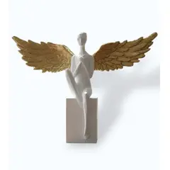 GENERICO - Figura Decorativa Ángel Blanco de Estilo Moderno