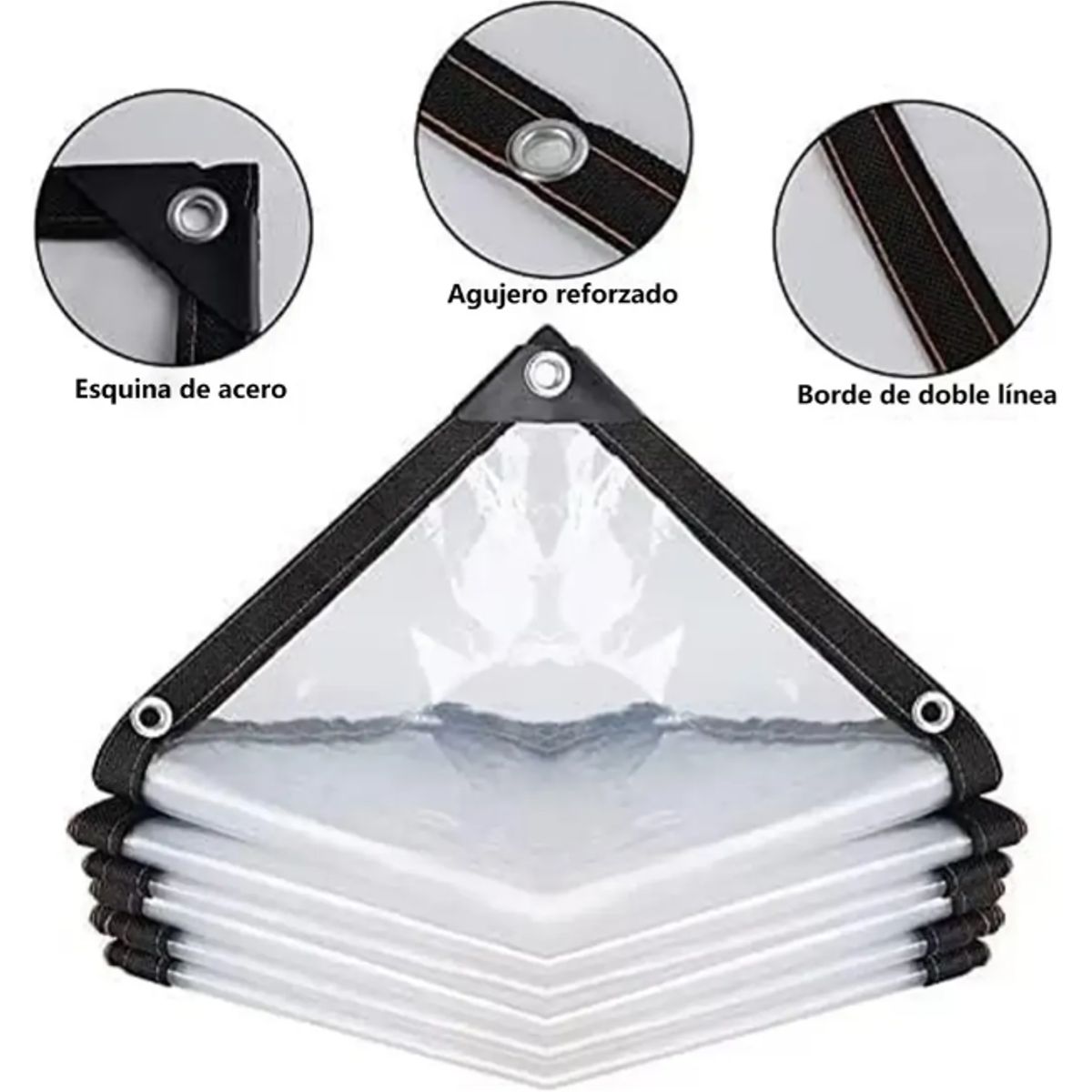 GENERICO - LONA CARPA TRANSPARENTE MULTIUSO  2X9 MTS