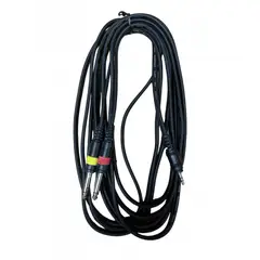 PRODB - Cable Miniplug estereo a dos plug mono 10 MTRS