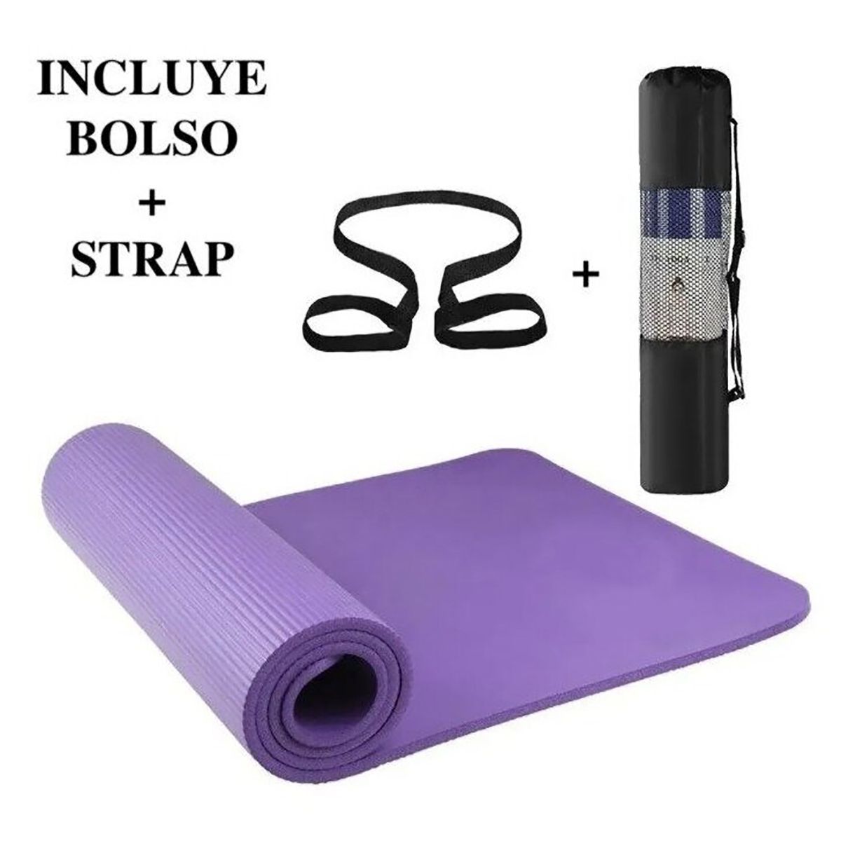GENERICO - Yoga Mat 10 Mm Espesor 183Cm X 61 Cm Nbr