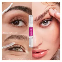 CYZONE - Mascara transparente de volumen y fijación para cejas y pestañas