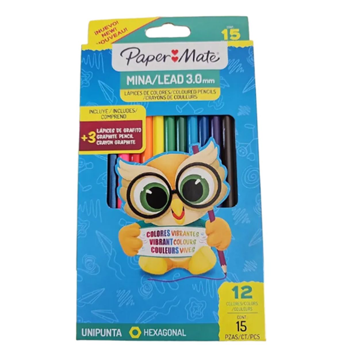 GENERICO - Caja 24 Lapices Unipunta + 12 Doble Punta Papermate