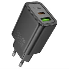 HOCO - Cargador Adaptador Certificado PD 30W GaN N63 Blanco