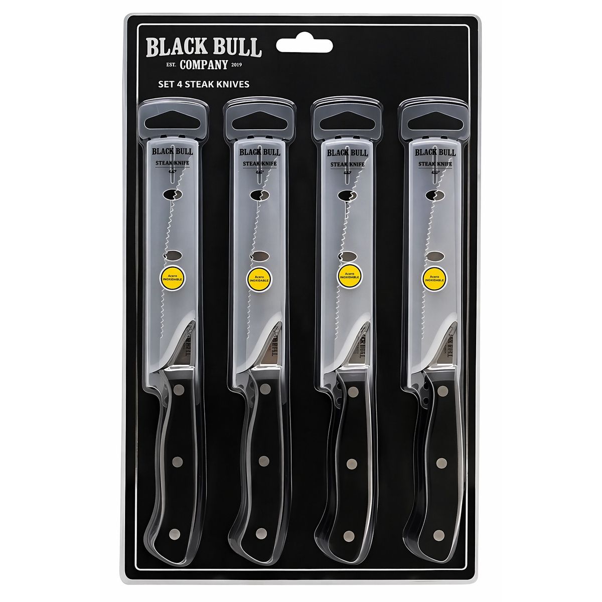BLACK BULL - SET DE 4 CUCHILLOS STEAK BLACK BULL