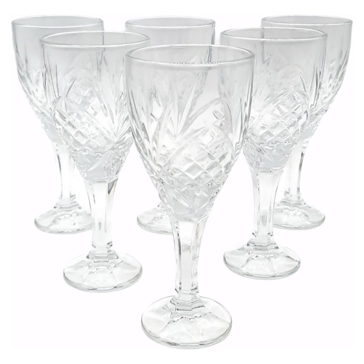 GENERICO - Copas De Vidrio Para Vino 150 Ml Set 6 Piezas