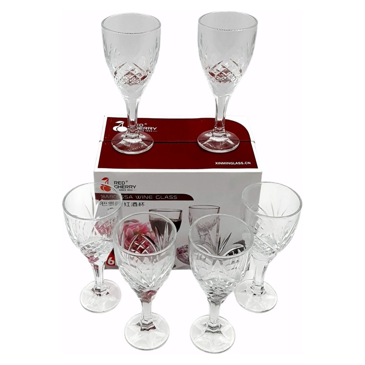 GENERICO - Copas De Vidrio Para Vino 150 Ml Set 6 Piezas