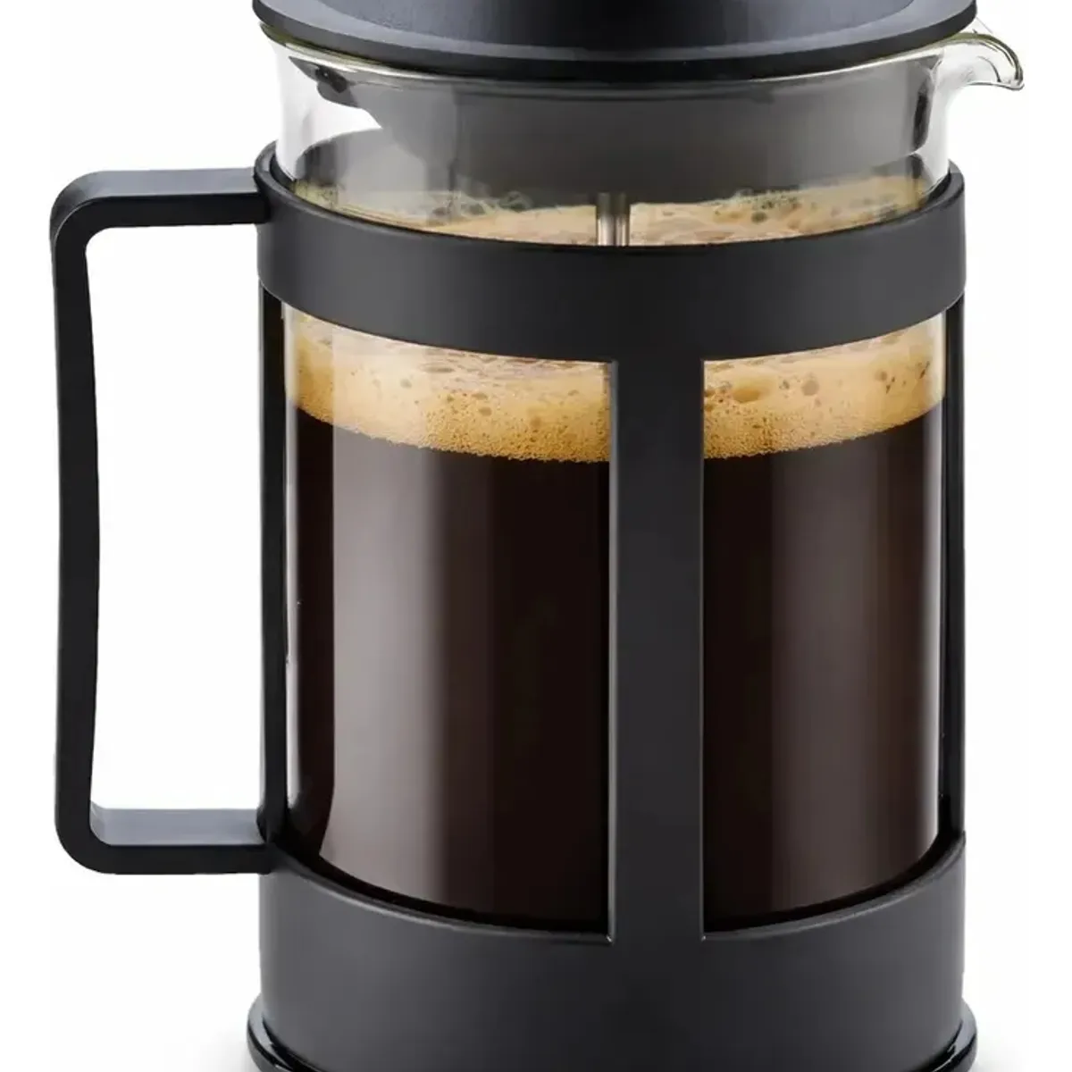 GENERICO - Cafetera Prensa Francesa Vidrio 800ml Embolo Filtro Negro