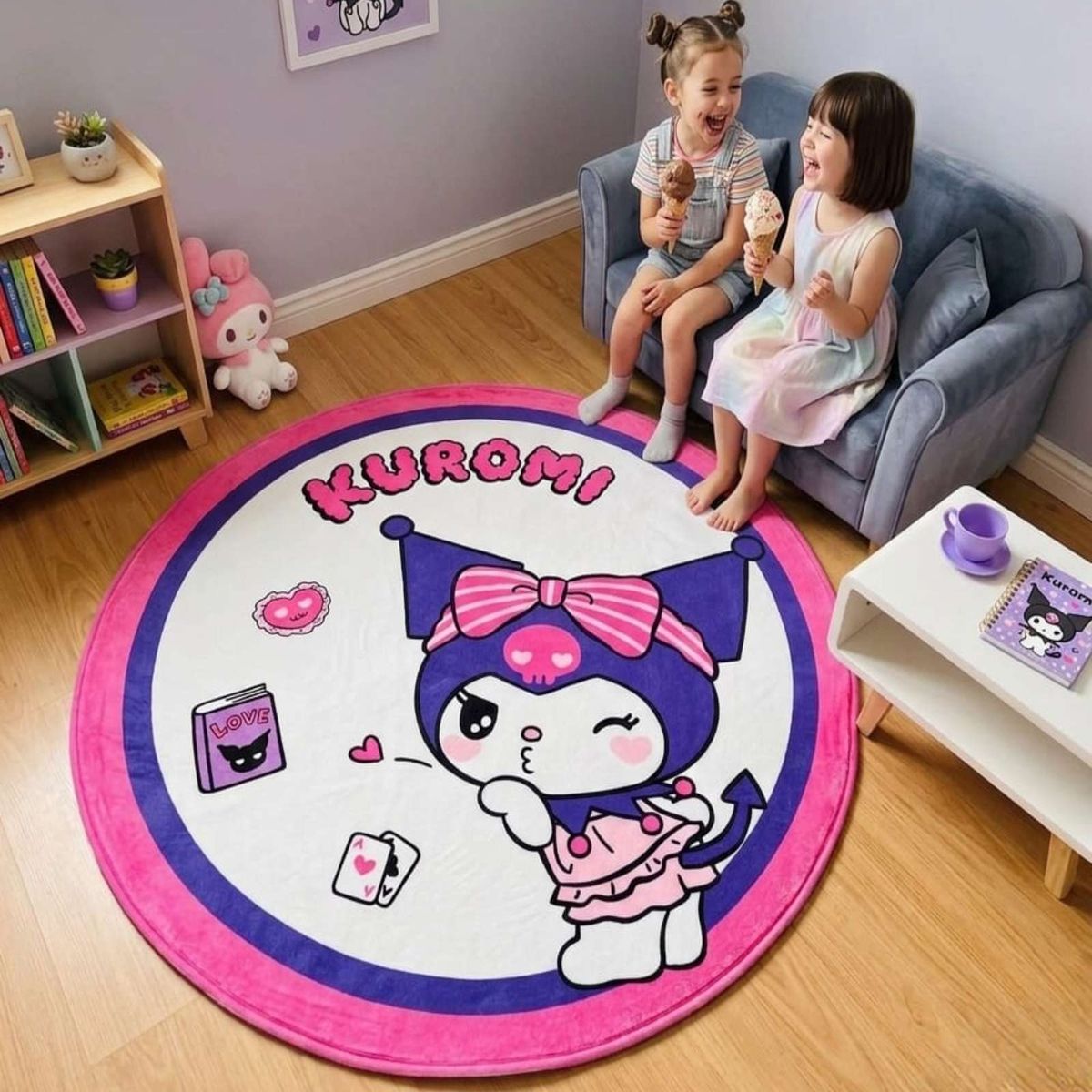 GENERICO - Alfombra Decorativa Infantil Circular de 80cm