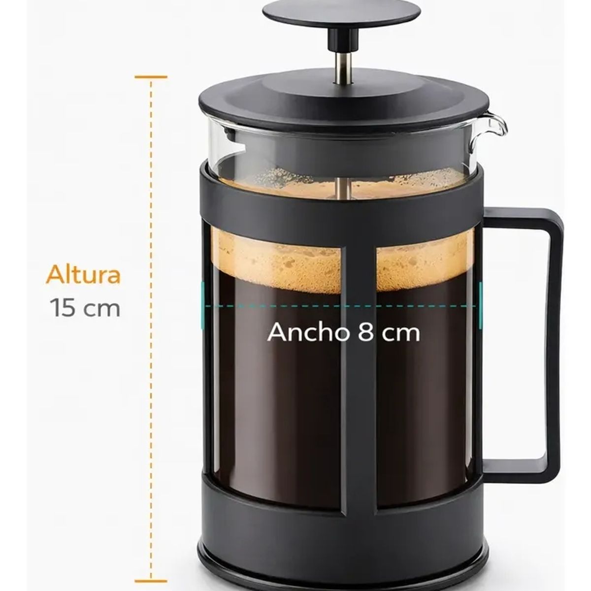 GENERICO - Cafetera Prensa Francesa Manual Embolo Vidrio Hogar 350ml