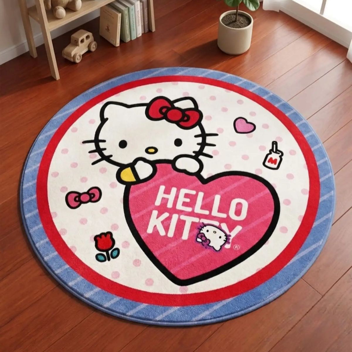 GENERICO - Alfombra Decorativa Infantil Circular de 80cm