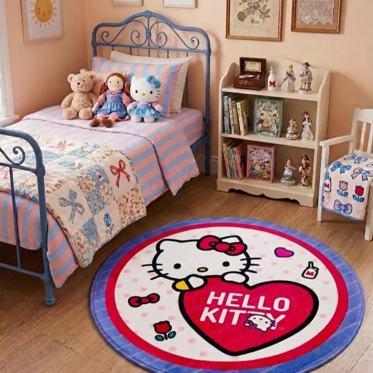 GENERICO - Alfombra Decorativa Infantil Circular de 80cm
