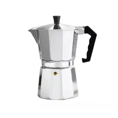 GENERICO - Cafetera Express Italiana Aluminio 3 Tazas Clásica