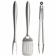 BLACK BULL - SET BBQ DE 3 PIEZAS ACERO INOXIDABLE