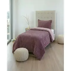 GENERICO - Cubrecama Plaza y Media Sherpa Jacquard Deluxe