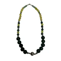 TAETHAI - Collar de plata 925 con piedras Jade