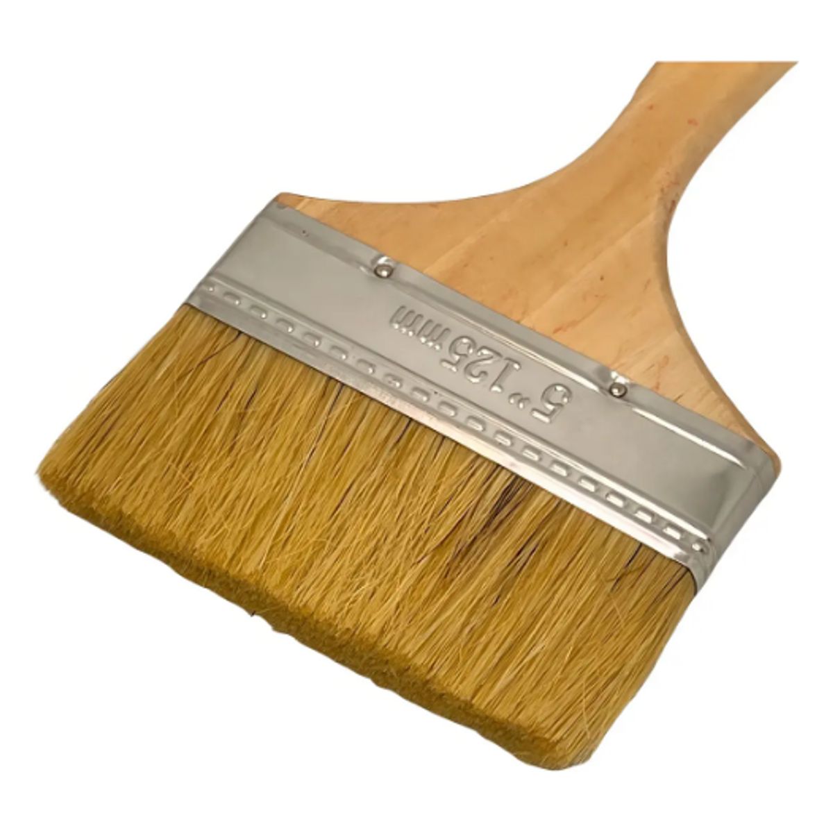 GENERICO - Brocha Para Pintar 5 Pulgadas 125mm Mango De Madera Cerdas Beige